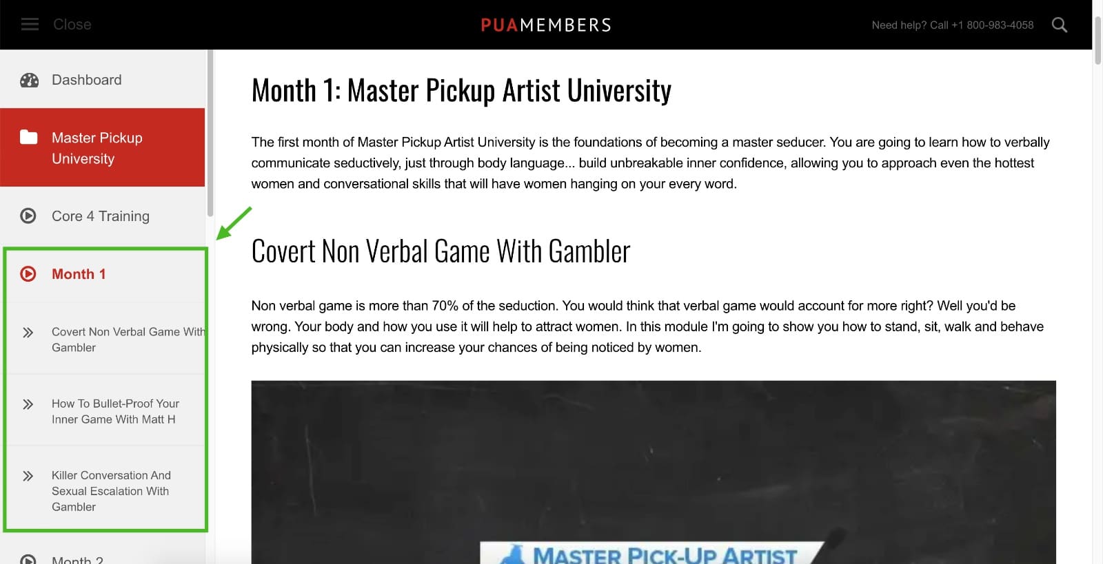 Master Pick Up Artist University screenshot.
